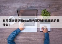 有用区块链记账的公司吗[区块链记账记的是什么]